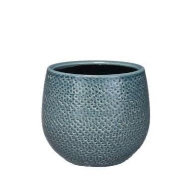 Pot Gabriel rond blauw D14