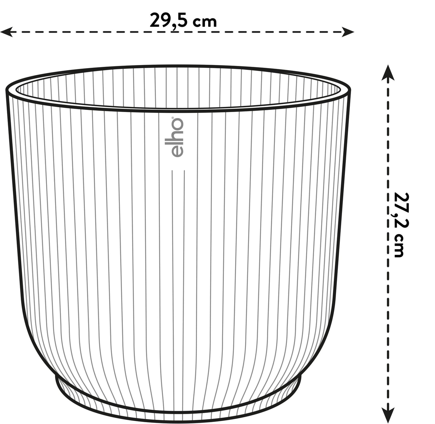 Pot elho Vibes Fold Round wit - D30 x H27