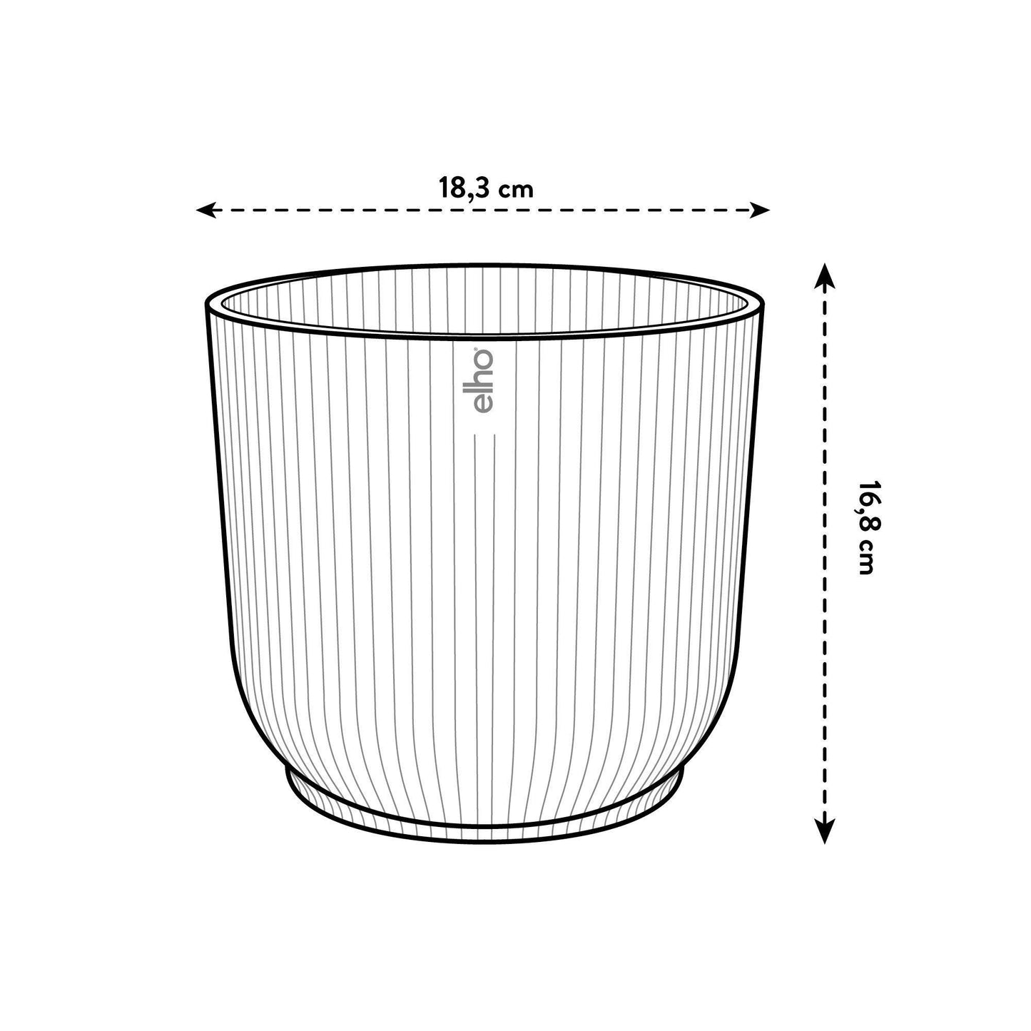 Pot elho Vibes Fold Round wit - D18 x H17