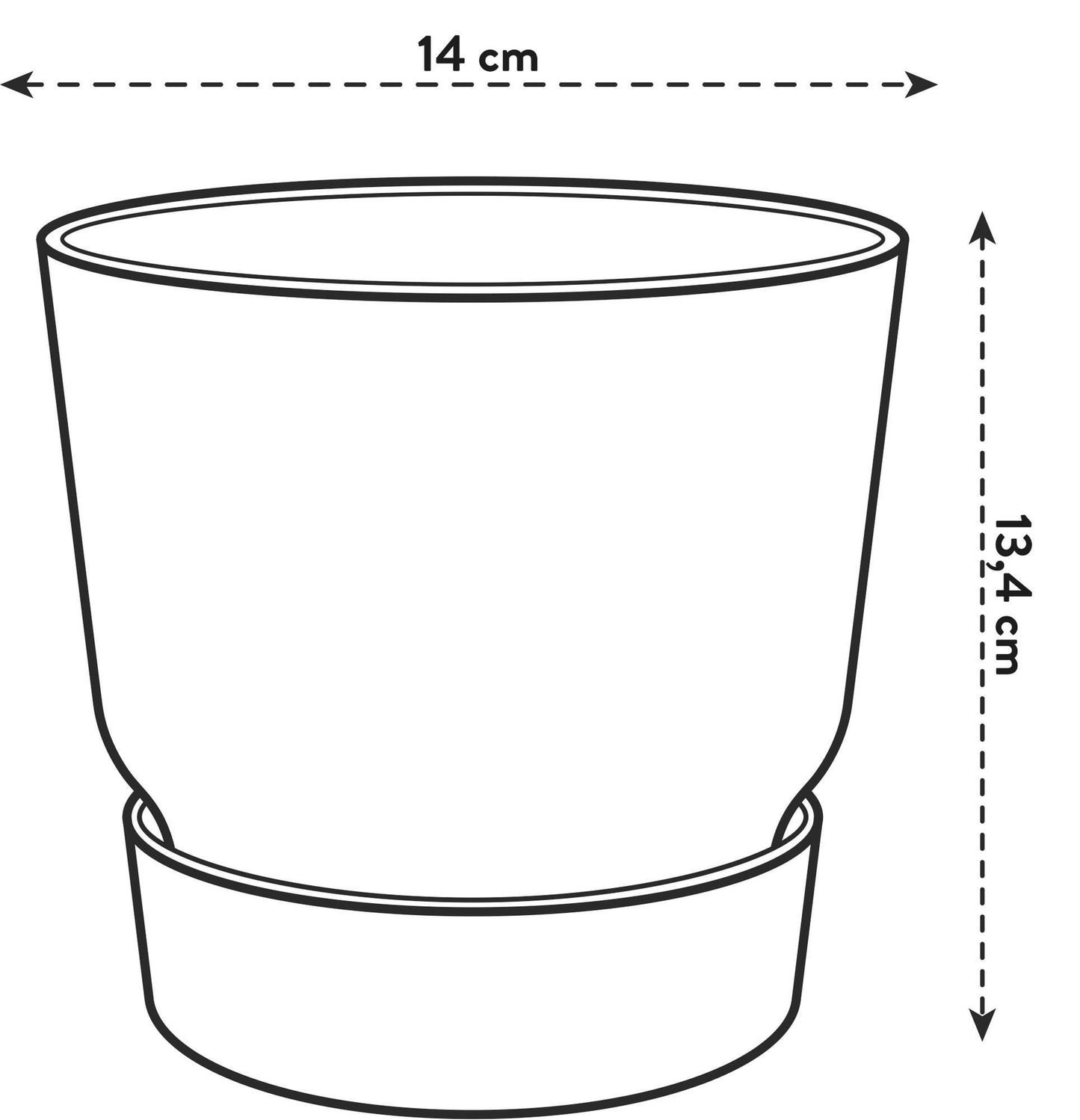 Pot elho Greenville Round wit - D14 x H13